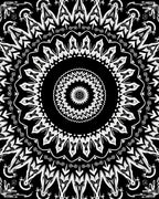 Monochromatic Intricate Mandala Pattern Rug