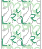 Abstract Green Grey Swirl Pattern Rug