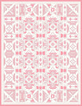 Pink Geometric Symmetry Pattern Rug