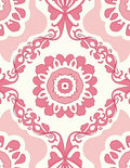 Pink Floral Medallion Pattern Rug