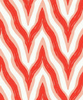 Bold Red Zigzag Pattern Rug