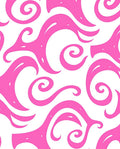 Whimsical Pink Swirl Pattern Rug
