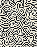 Black White Swirl Abstract Pattern Rug