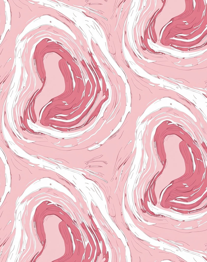 Pink Marble Swirl Art Design Rug