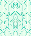 Geometric Aqua Lines Rug
