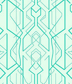 Geometric Aqua Lines Rug