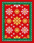 Festive Red Yellow Starburst Medallion Rug