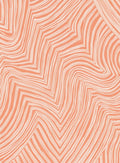 Coral Cream Abstract Wave Pattern Rug
