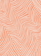 Coral Cream Abstract Wave Pattern Rug
