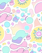 Whimsical Pastel Shapes Pattern Rug