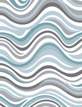 Cool Wave Patterned Abstract Rug
