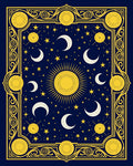 Celestial Sun and Moon Pattern Rug