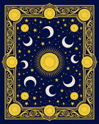 Celestial Sun and Moon Pattern Rug