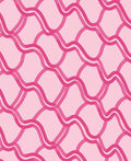 Pink Wavy Interlocking Pattern Rug
