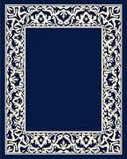 Intricate Floral Border Design Rug