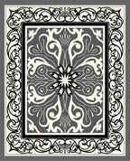 Ornate Floral Mandala Design Rug