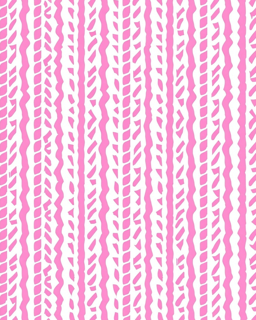 Pink Vertical Textured Stripes Rug