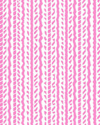 Pink Vertical Textured Stripes Rug