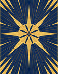 Radiant Sunburst Geometric Design Rug