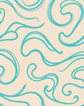 Aqua Swirl Abstract Pattern Design Rug