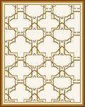 Gold Geometric Arabesque Pattern Rug