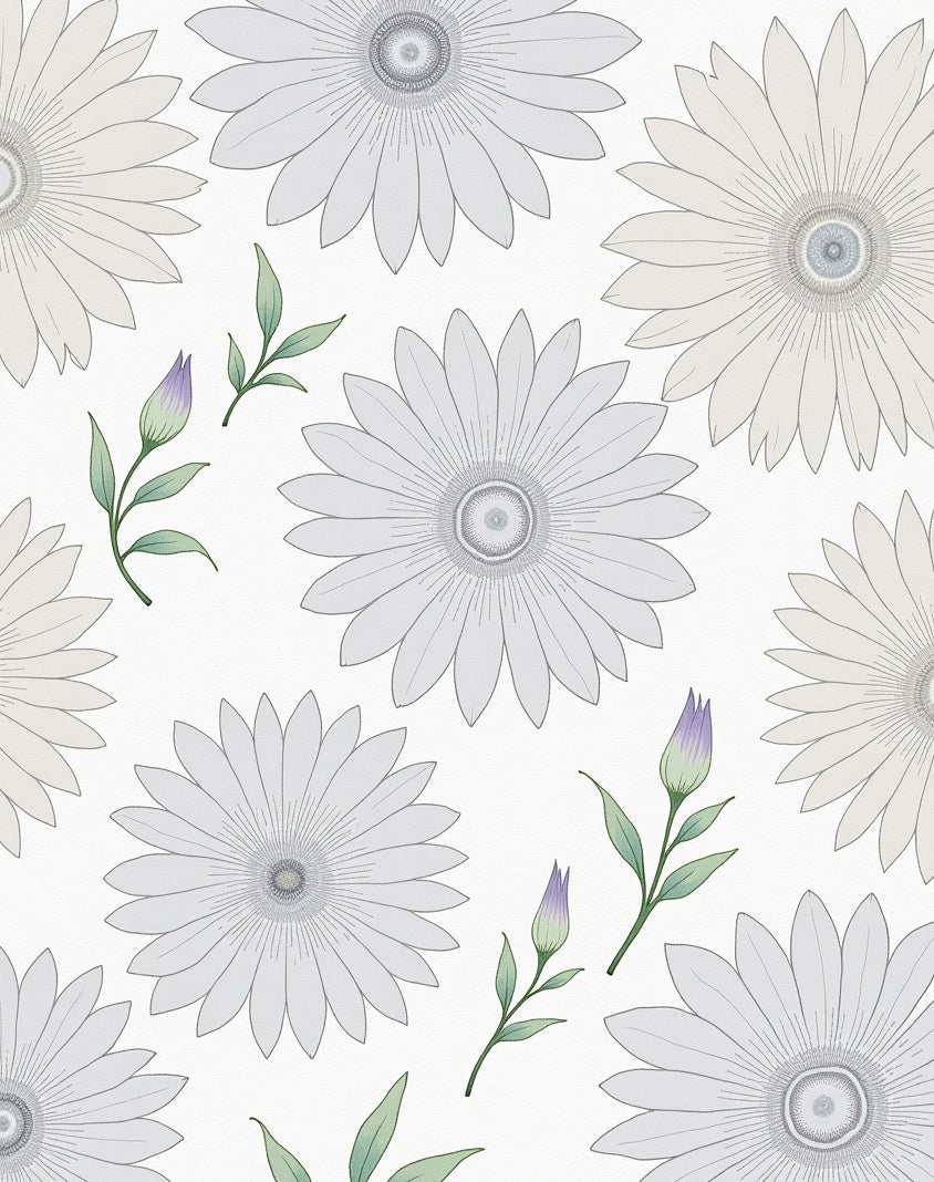 Soft Floral Bloom Pattern Design Rug