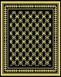 Black And Yellow Abstract Geometric Pattern Rug