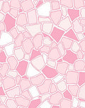 Pink Irregular Mosaic Tile Pattern Rug