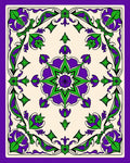 Vibrant Floral Medallion Pattern Rug