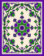 Vibrant Floral Medallion Pattern Rug