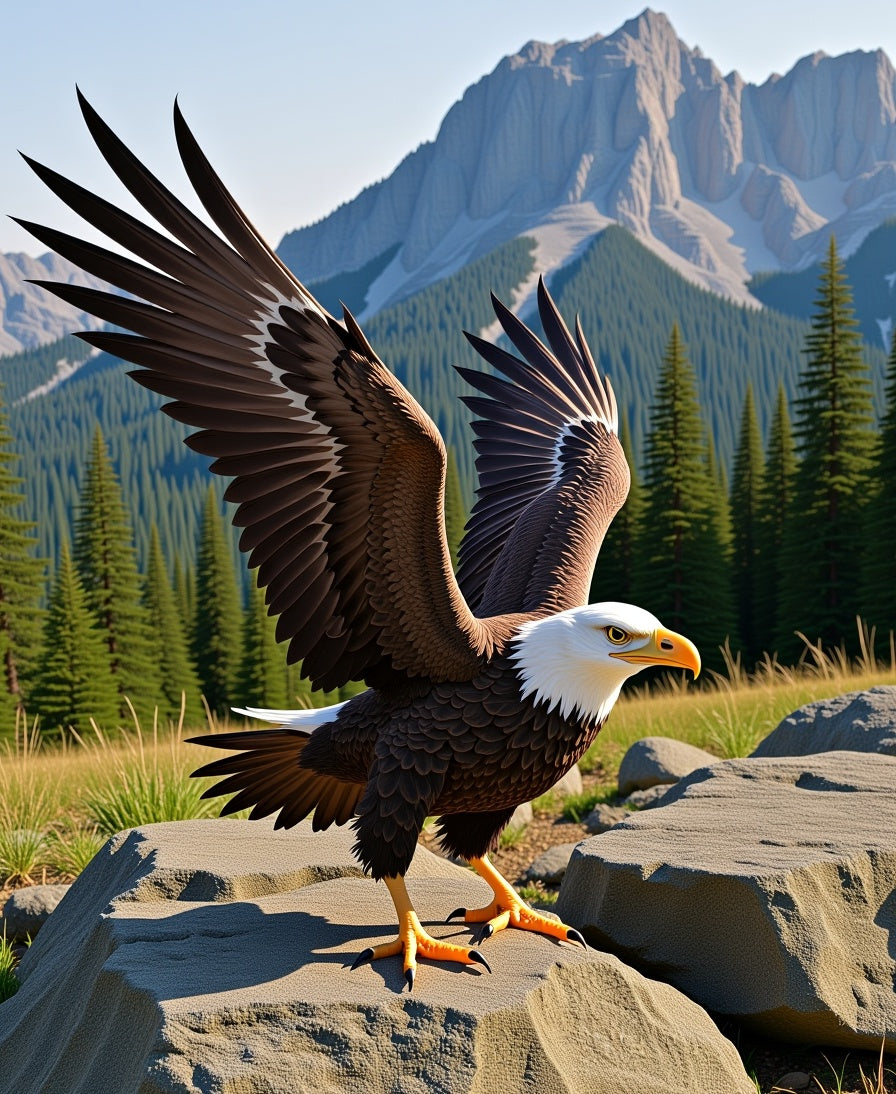 Majestic Eagle In Nature Design Rug