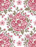 Whimsical Floral Bouquet Pattern Rug