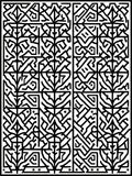 Abstract Black White Organic Pattern Rug