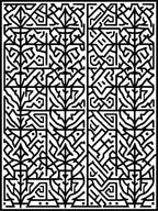 Abstract Black White Organic Pattern Rug