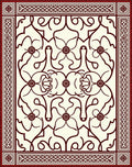 Ornate Floral Red Pattern Rug