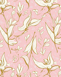Botanical Floral Gold Outline Rug