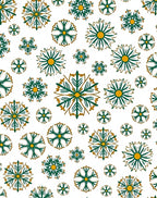 Green Golden Mandala Medallion Collection Rug