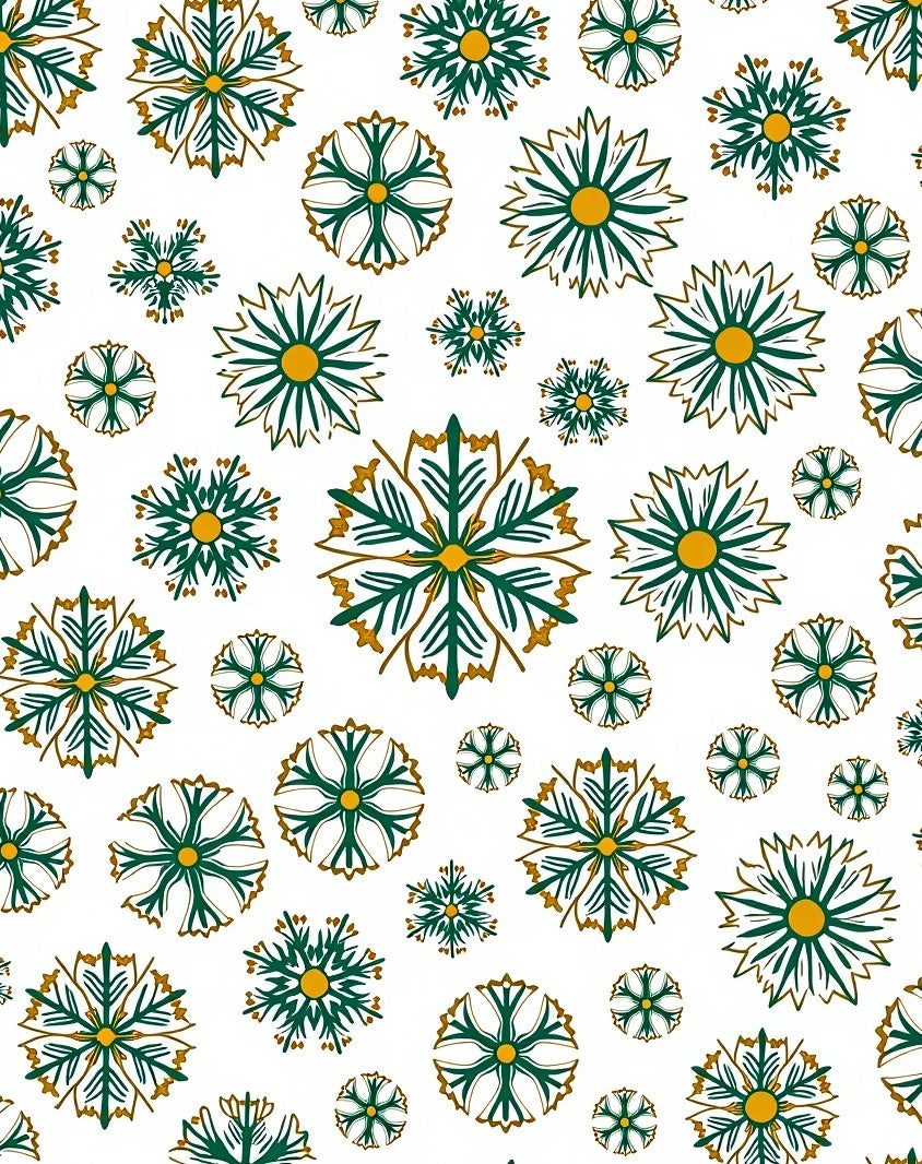 Green Golden Mandala Medallion Collection Rug
