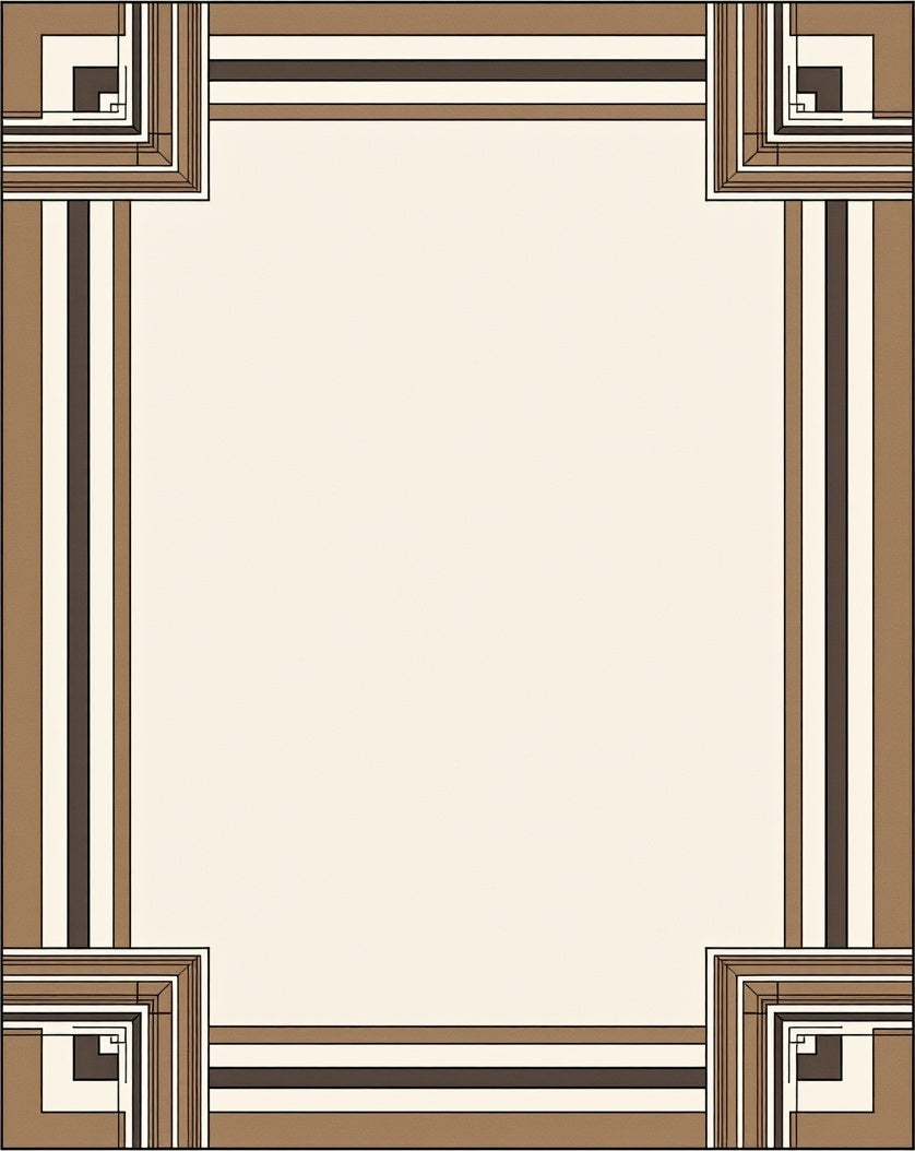 Geometric Deco Corner Abstract Rug