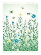 Spring Meadow Floral Butterfly Rug