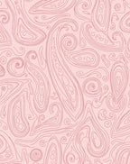 Pink Paisley Contour Abstract Design Rug