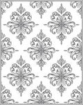 Ornate Filigree Floral Pattern Rug