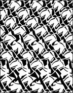 Bold Abstract Black White Pattern Rug