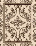 Brown Flourish Traditional Pattern Rug