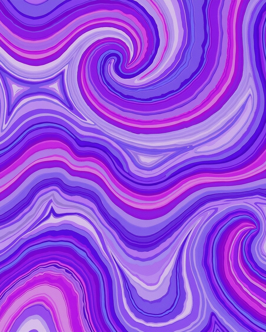 Swirling Purple Agate Pattern Rug