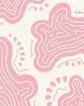 Soft Pink Abstract Organic Lines Rug