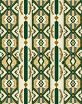 Geometric Emerald Gold Diamond Arrangement Rug