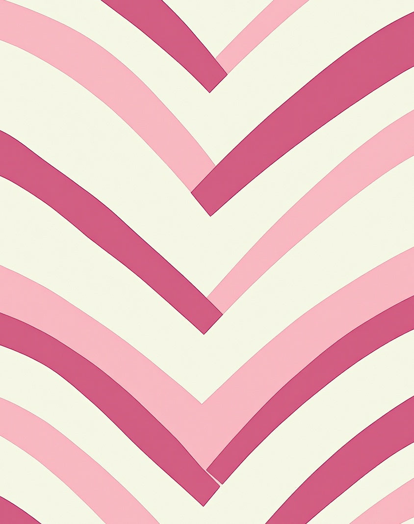 Pink Chevron Stripes Pattern Rug