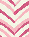 Pink Chevron Stripes Pattern Rug