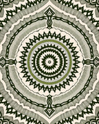 Intricate Teal Green Mandala Pattern Rug